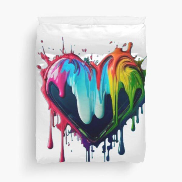 Beautiful Spilled Paint Heart - Image 8