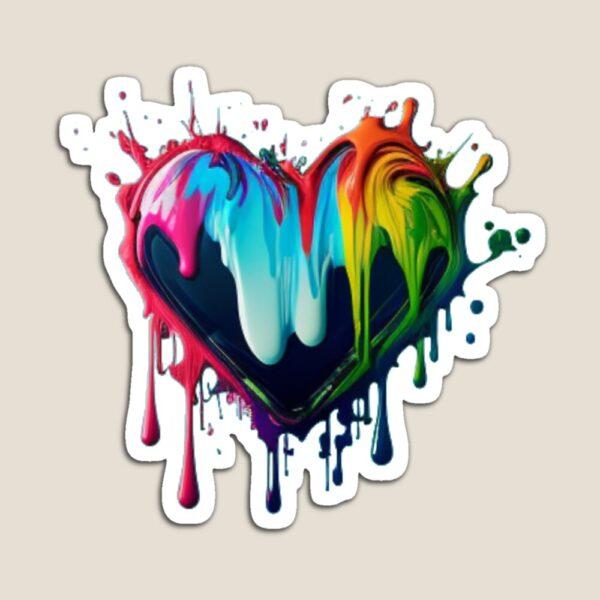 Beautiful Spilled Paint Heart