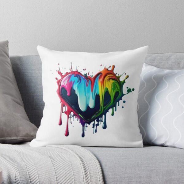 Beautiful Spilled Paint Heart - Image 3